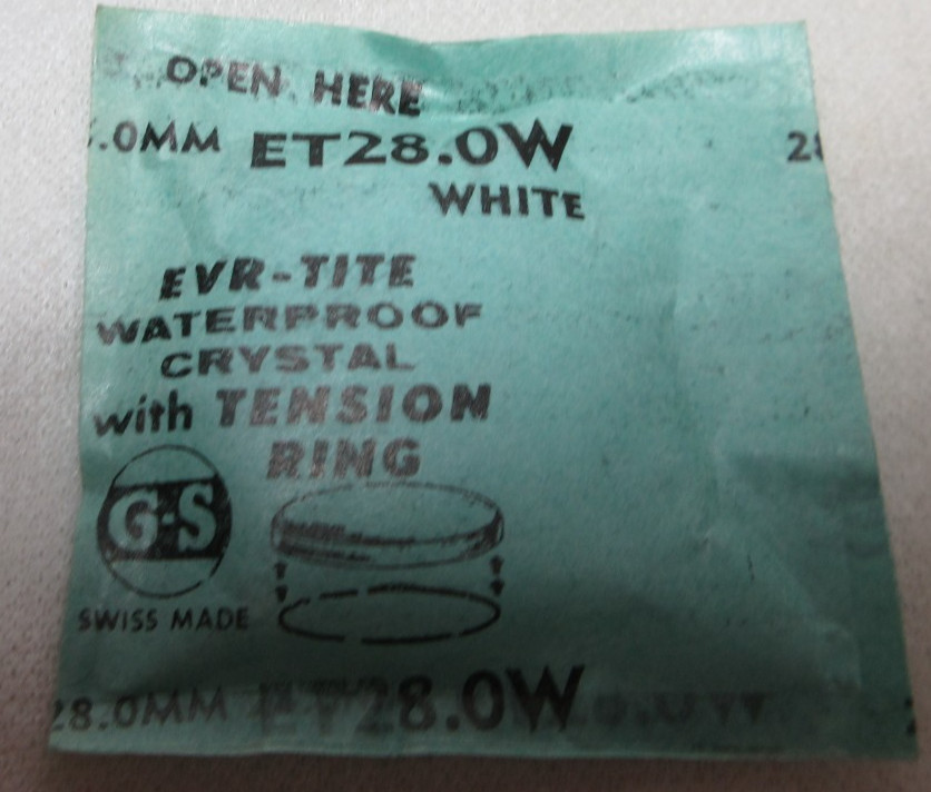 GS ROUND WATCH CRYSTAL ET28.0W WATERPROOF WATCH REPAIR REPLACEMENT PART #382