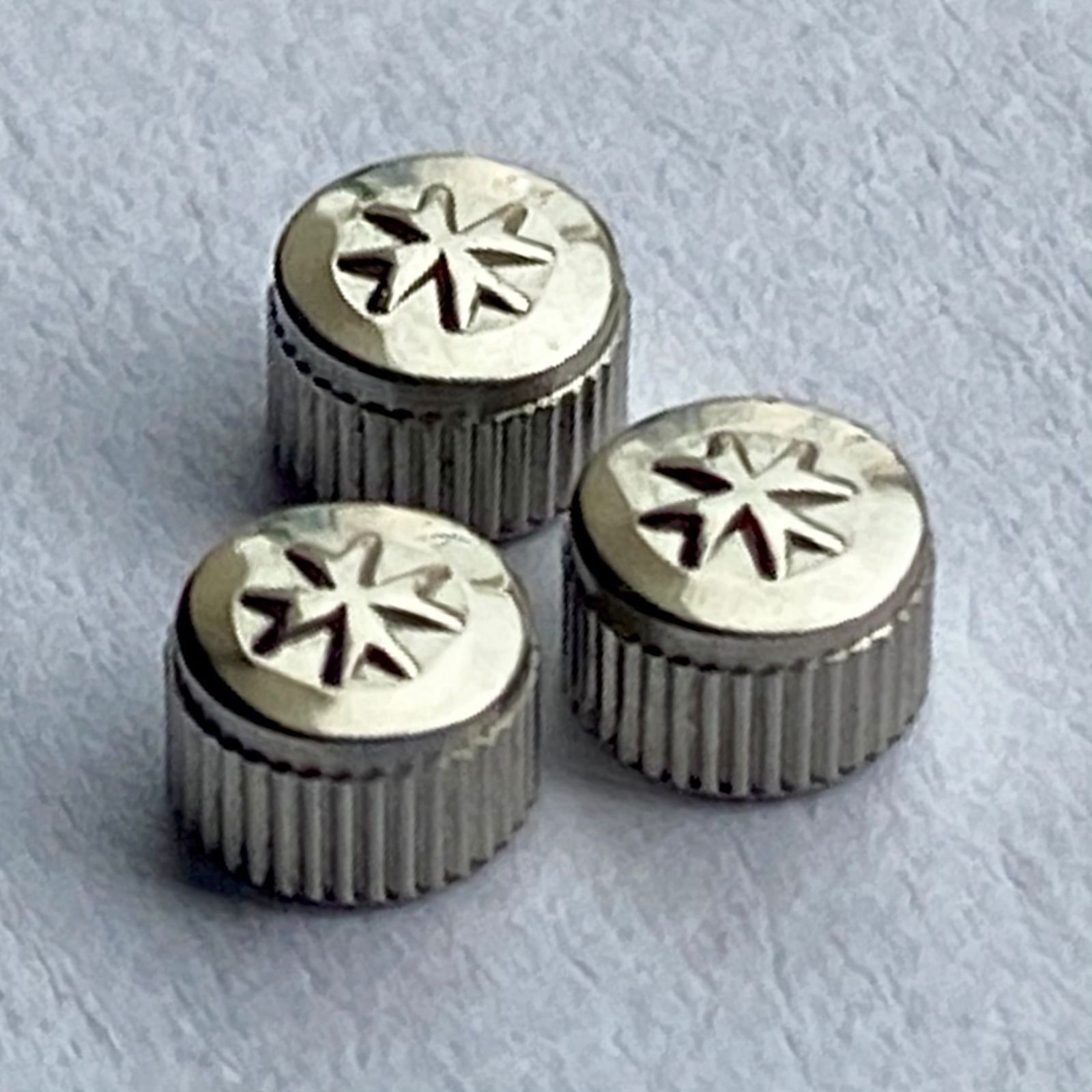 Silver Stainless Steel Vacheron Constantin VC Crown 3.5mm x 2.5mm, Tap 10