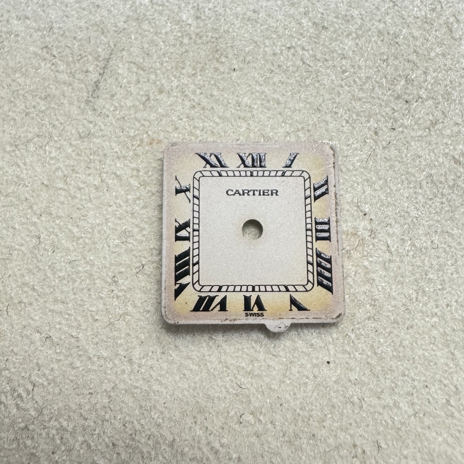 Cartier Panthere Small Square White Dial Part for Repair 13.5×13.3mm
