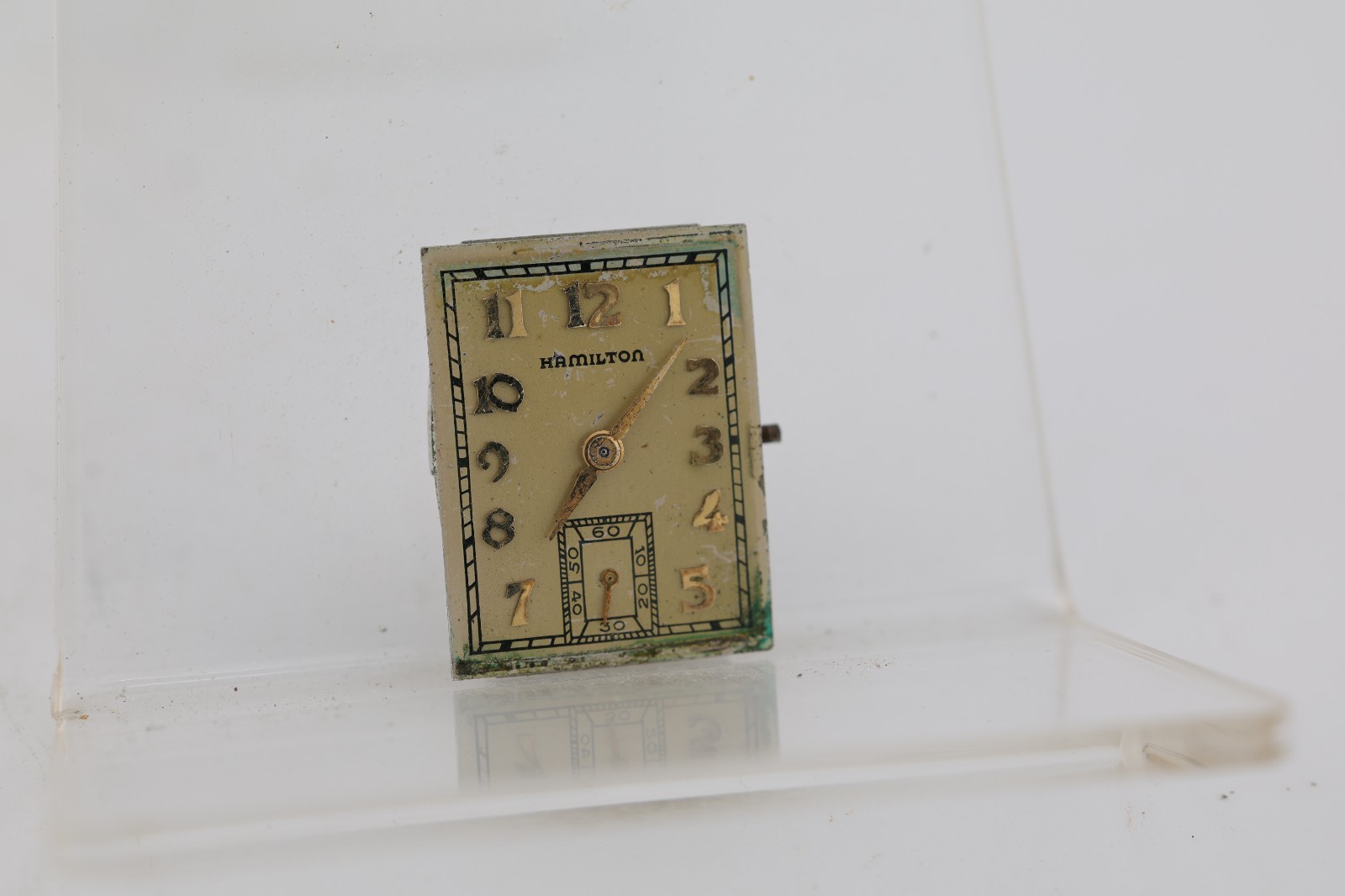 HAMILTON 19j cal. 982, M89841 WRIST WATCH MOVEMENT, RUNS (OP)