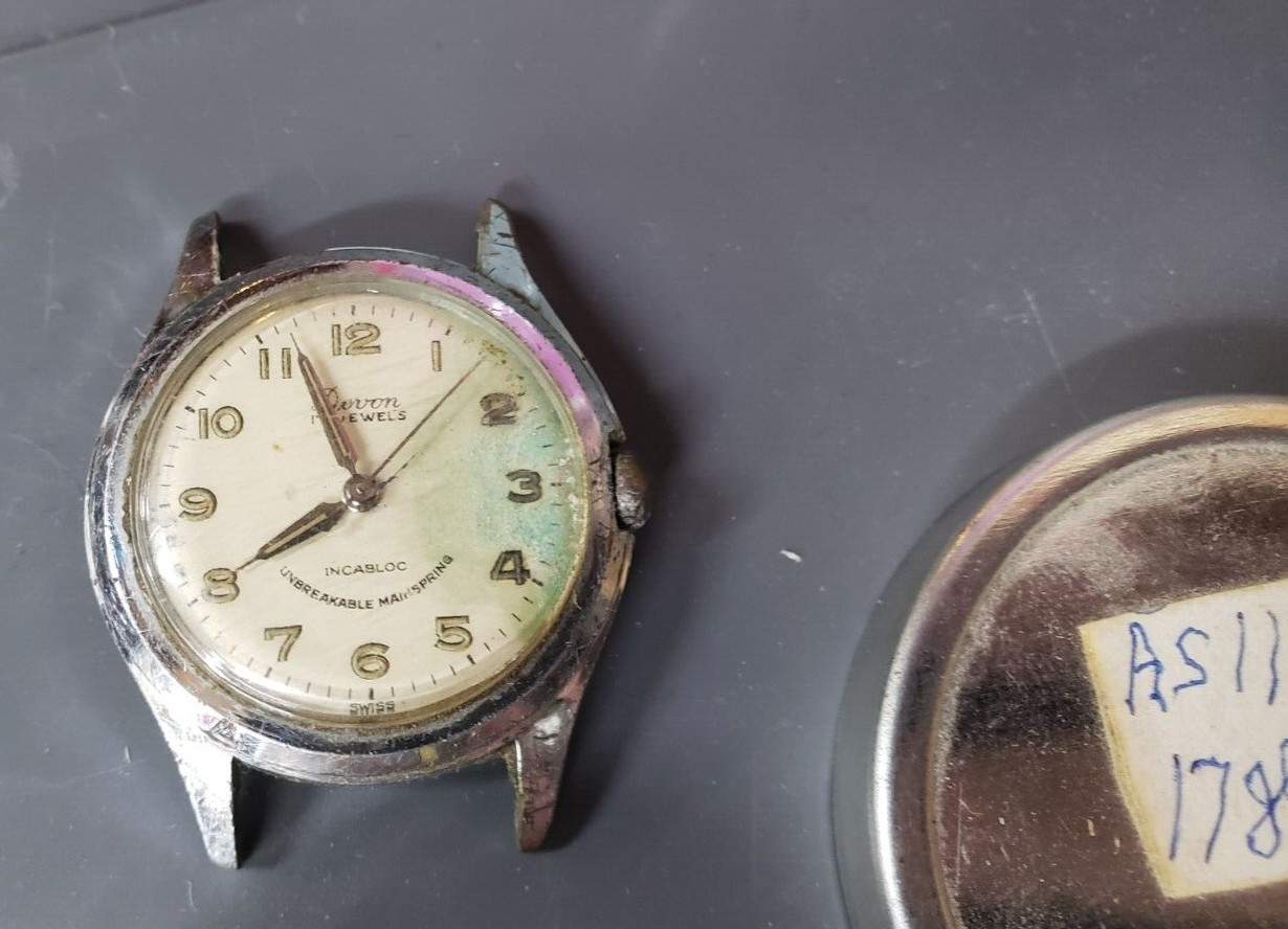 Vintage 40’s 50’s Devon Men’s wrist Watch 17 Jewel Incablock Unbreakable as1187