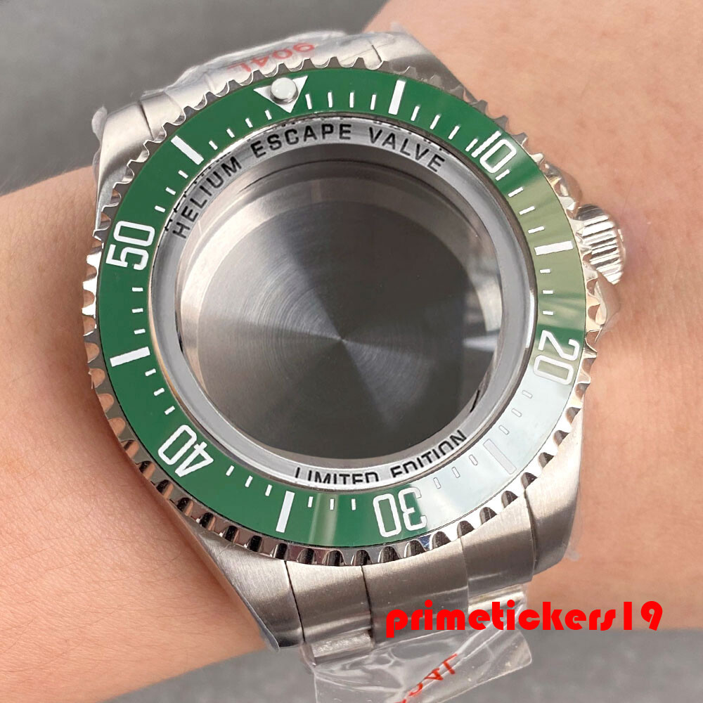 43mm Steel Watch Case Bracelet Sapphire Accessories Fit NH34 NH35 ETA2824 PT5000