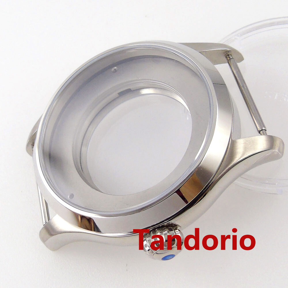 Rose Gold/PVD/Silver Watch Case 43mm Fit Miyota8215 821A DG2813 Sapphire Glass