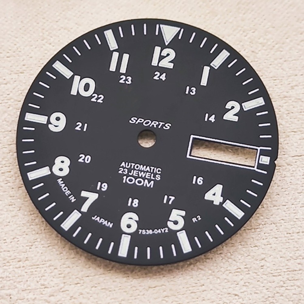 Green Luminous Dial Copper C3 For NH36A Automatic Mechanical Watch Movement