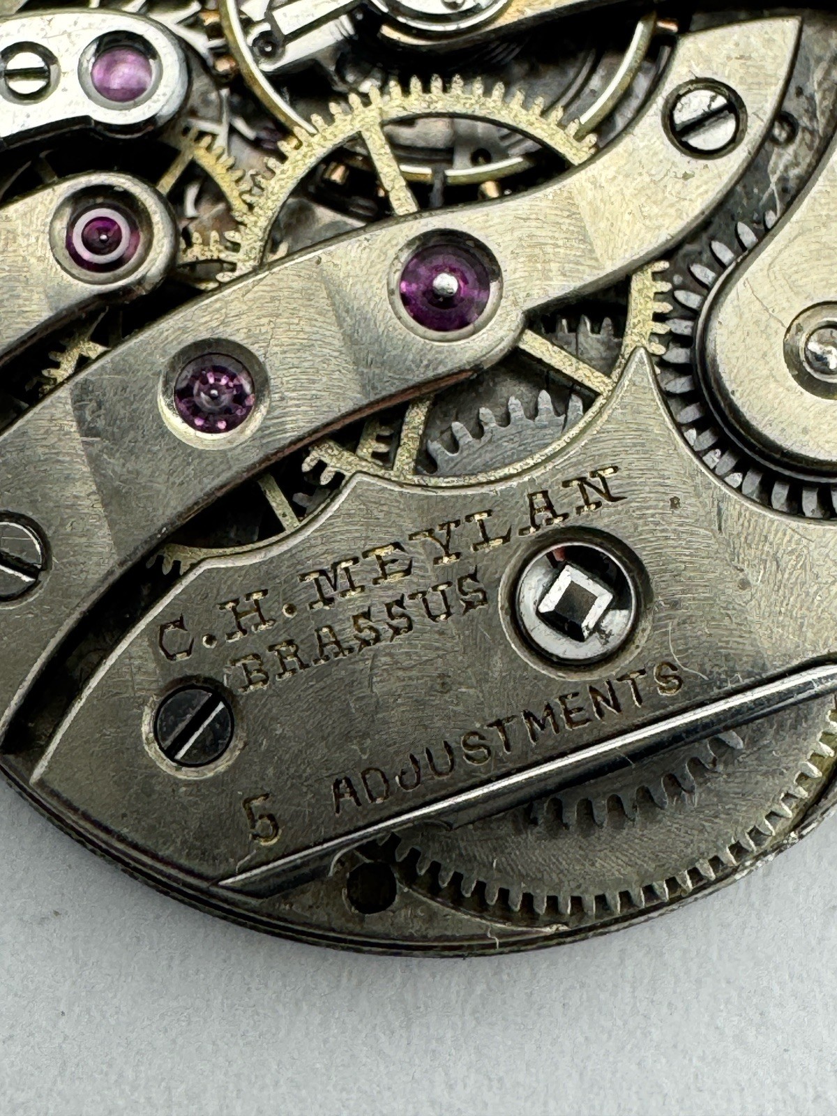 Vintage C.H. Meylan Bailey Banks Biddle Dial Watch Movement – Runs