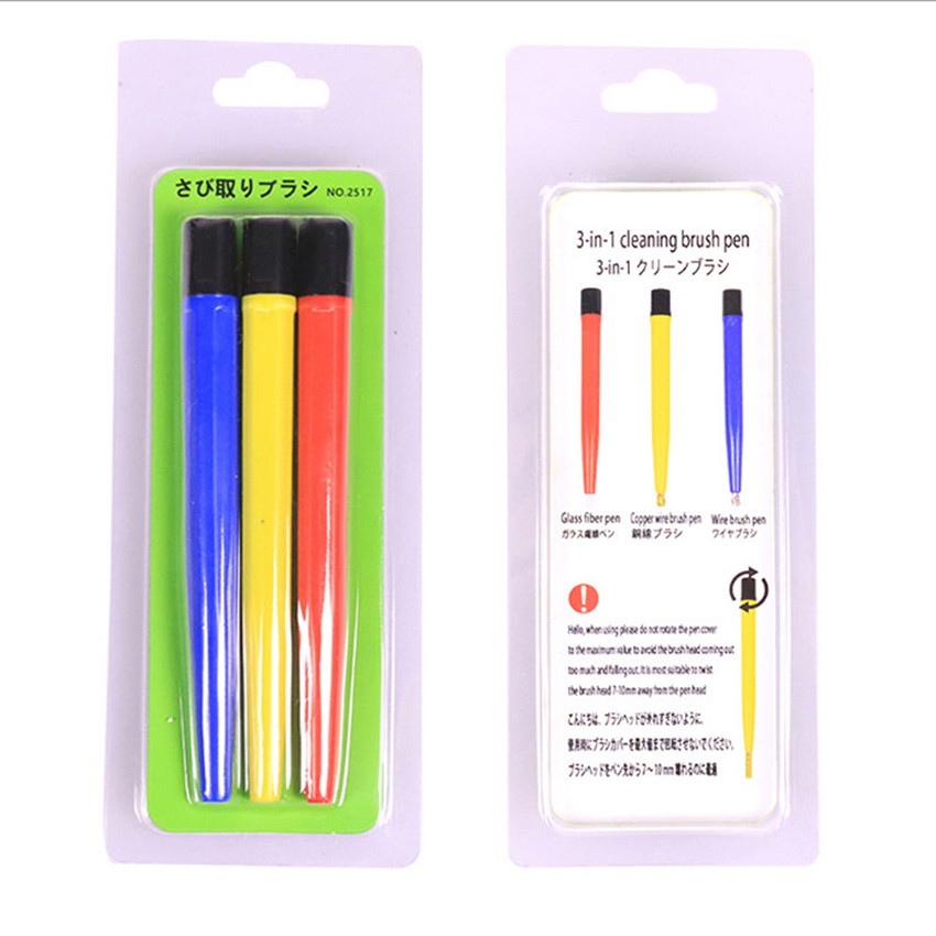 Watch Repair Tool Watch Rust Removal Brush Pen Glass Fiber / Brass /Steel Pen
