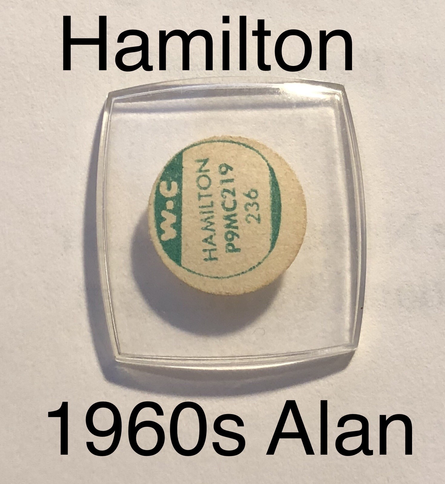 NOS Vintage 1960s Hamilton Alan Glass Watch Crystal