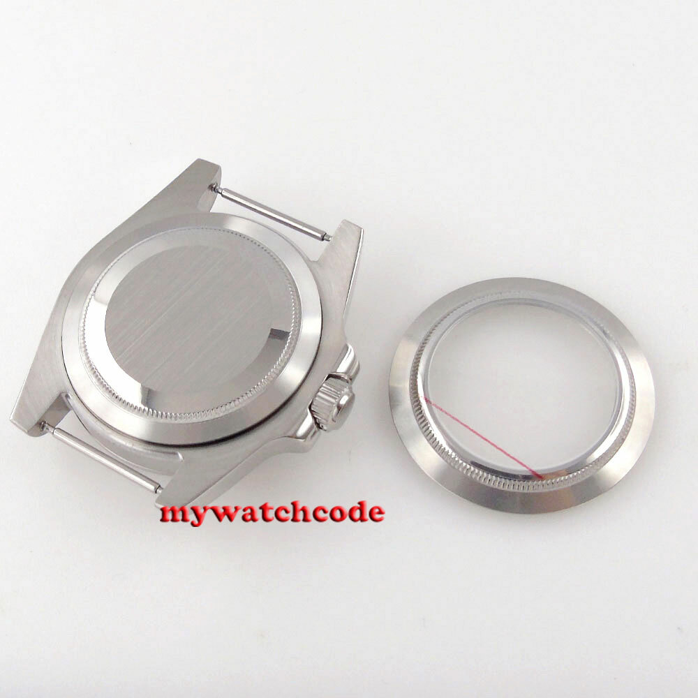 39mm Fixed 24 Hours Bezel Sapphire Glass Watch Case Fit NH34A NH35A NH36A 2824
