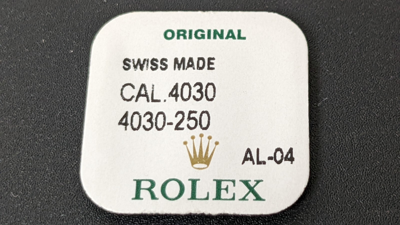 Rolex Daytona Caliber 4030-250 Setting Wheel Genuine New Seal Package