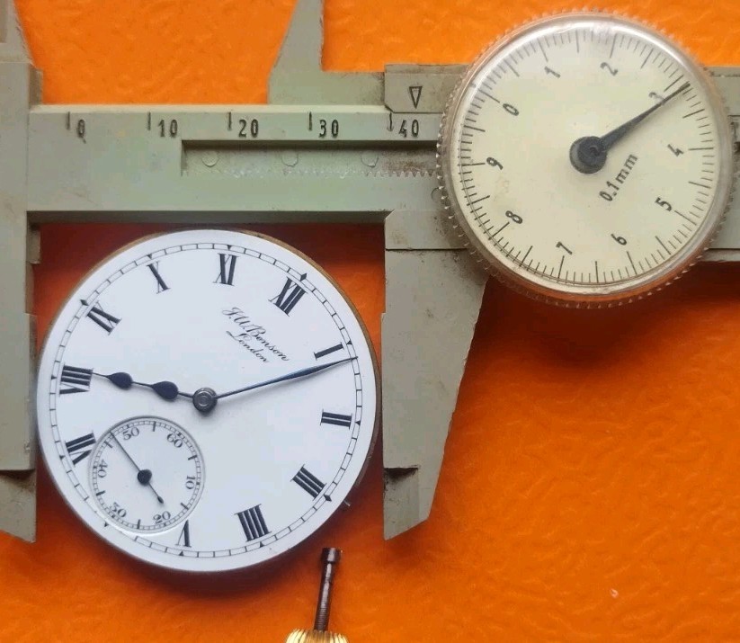 J W Benson London The “Field”pocket watch movement white Roman dial sub-seconds