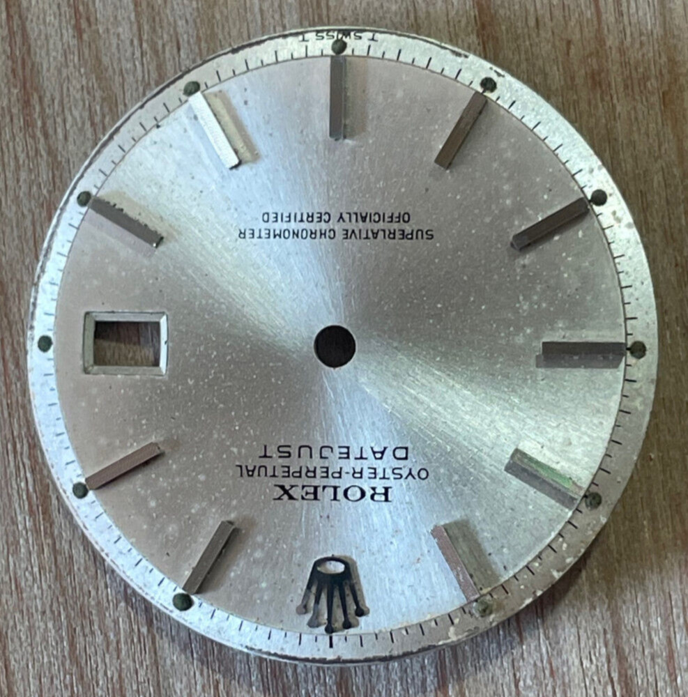 Vintage Rolex Oyster Perpertual Datejust Watch Dial For 36mm Case 1601 1603 1600