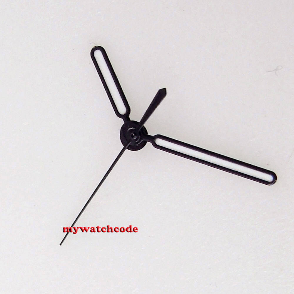 SUPER LUME Silver Black Edge Watch Hand Fit Miyota 8215 NH35 NH36 eta 2824 2836