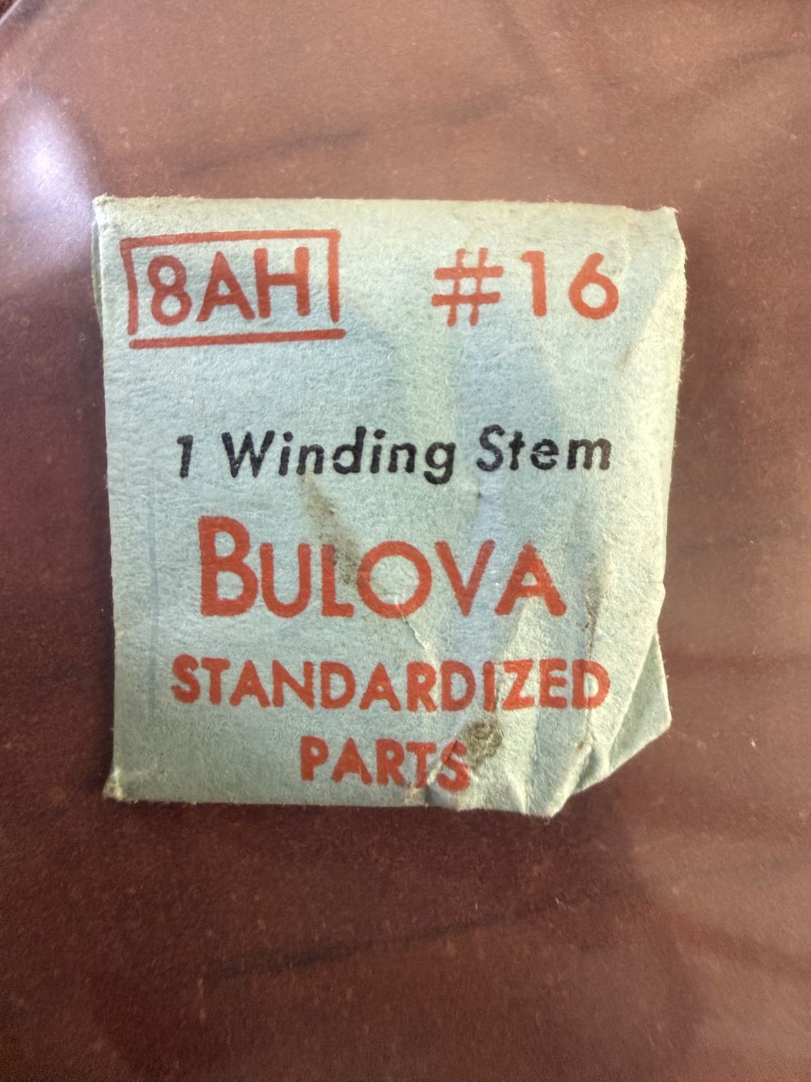 Bulova 8AH Winding Stem #16 NOS Genuine Vintage Watch Part New Old Stock
