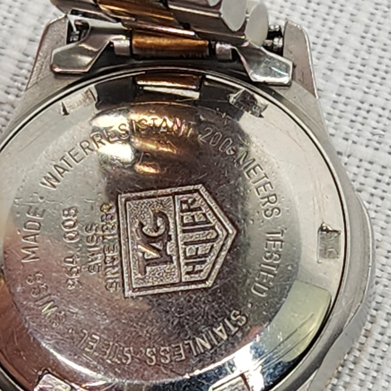 Tag Heuer Watch 964.008 FOR PARTS Gold and Silver Tone NOT WORKING
