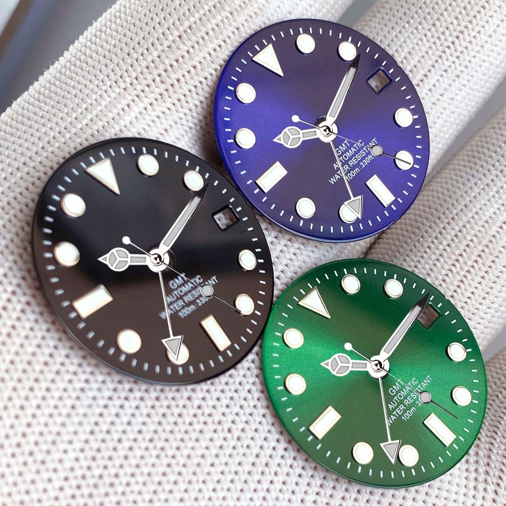 29mm Watch Dial face Fit for NH34A Luminous MOD Accessories Hands GMT Automatic