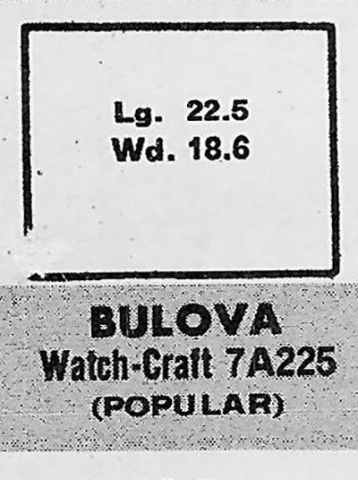BULOVA : CAMBRIDGE A – Rectangle 22.5mm x 18.6mm