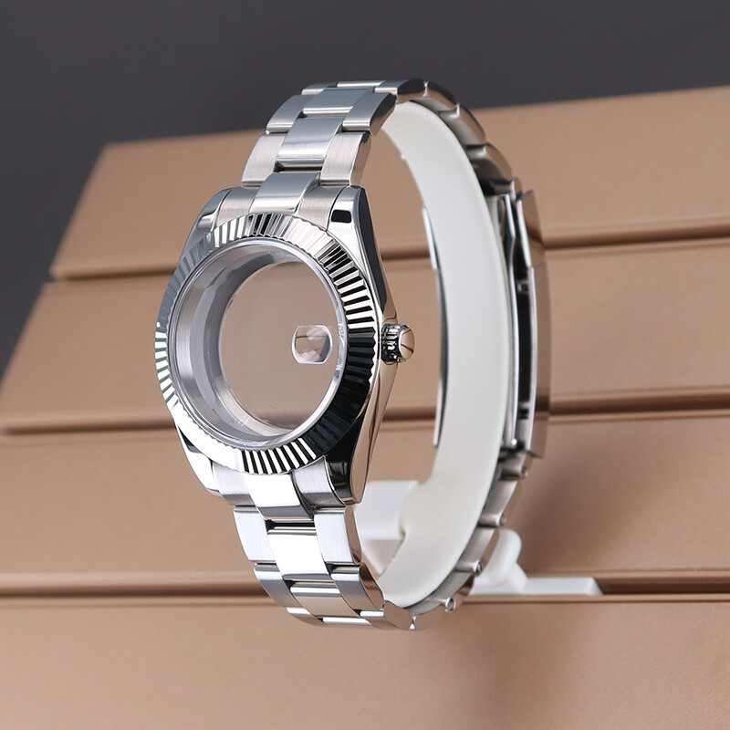 36mm/39mm Watch Case Oyster Strap Sapphire Glass For Seiko Nh35/36 8215 Movement