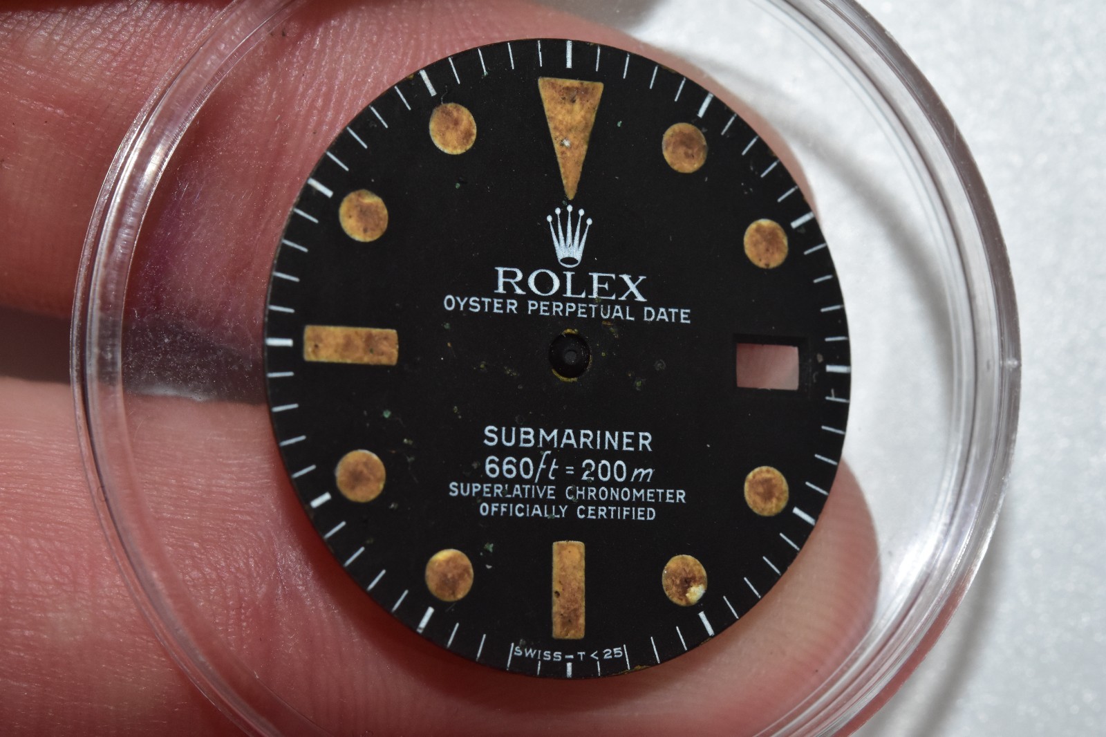 1970s Vintage Rolex Submariner Date Matte Dial Heavy Pumpkin Tritium Patina 1680