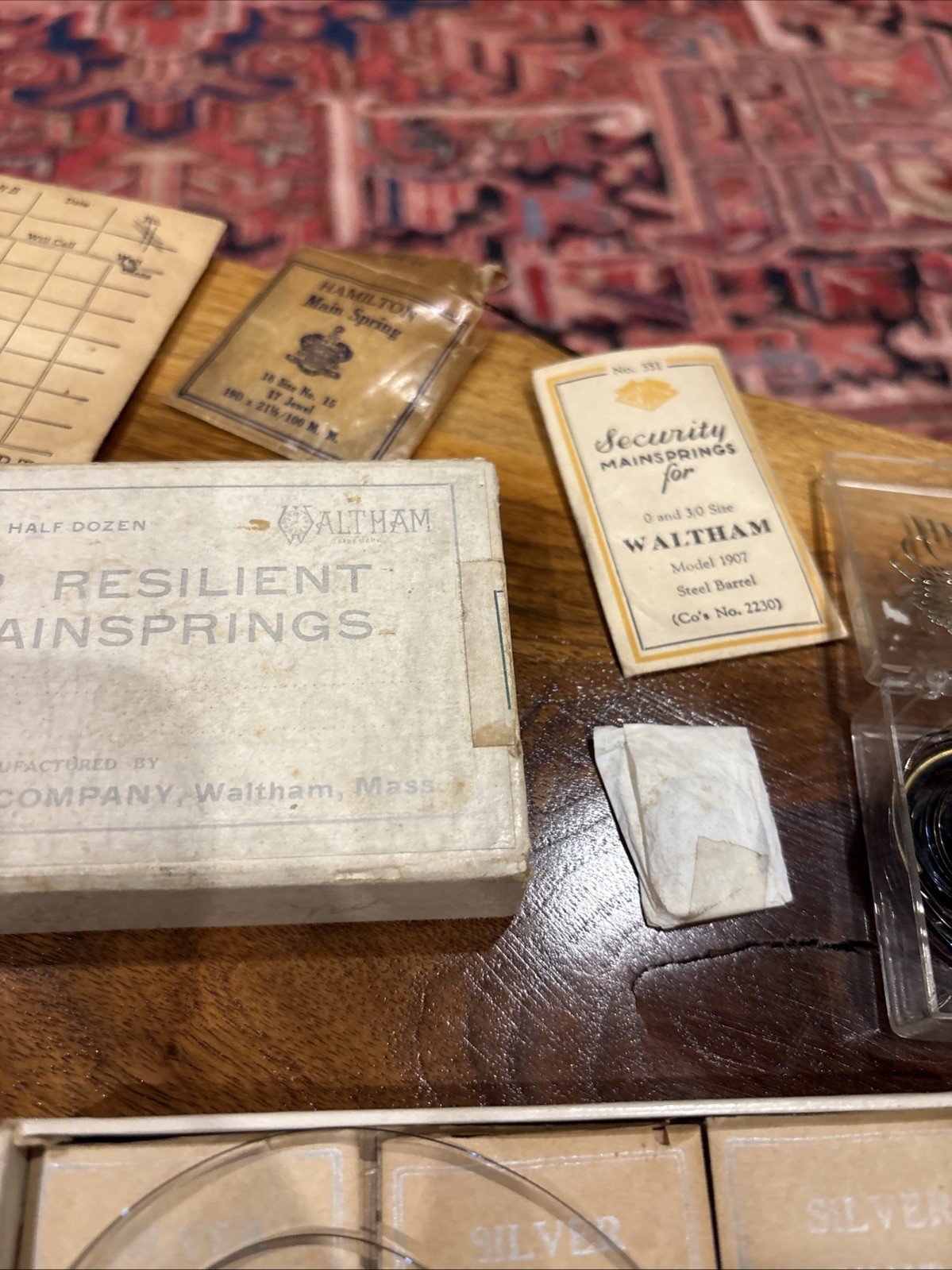 Huge Collection Elgin Waltham Hamilton Bulova Antique Watch Mainsprings Part Lot