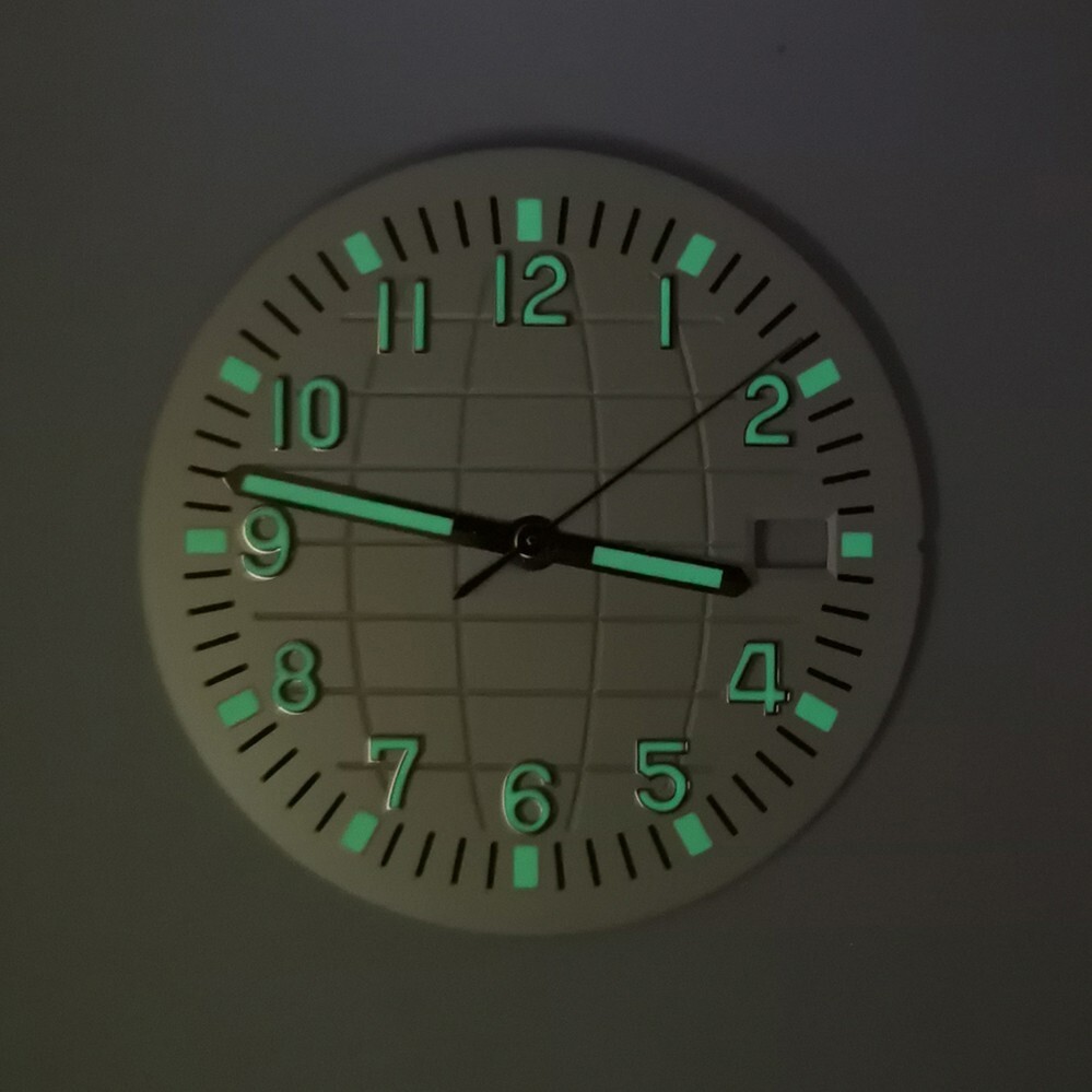 32mm black blue green purple watch dial hand luminous dial fit NH35/36 movement
