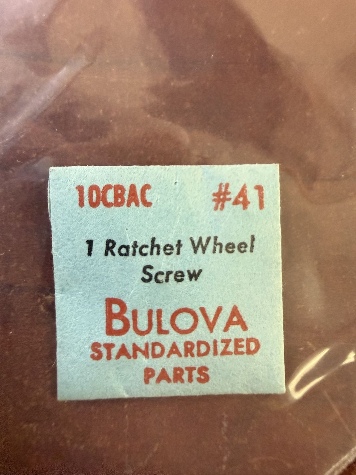 Bulova 10CBAC Ratchet Wheel Screw #41 NOS Genuine Vintage Watch Part NEW