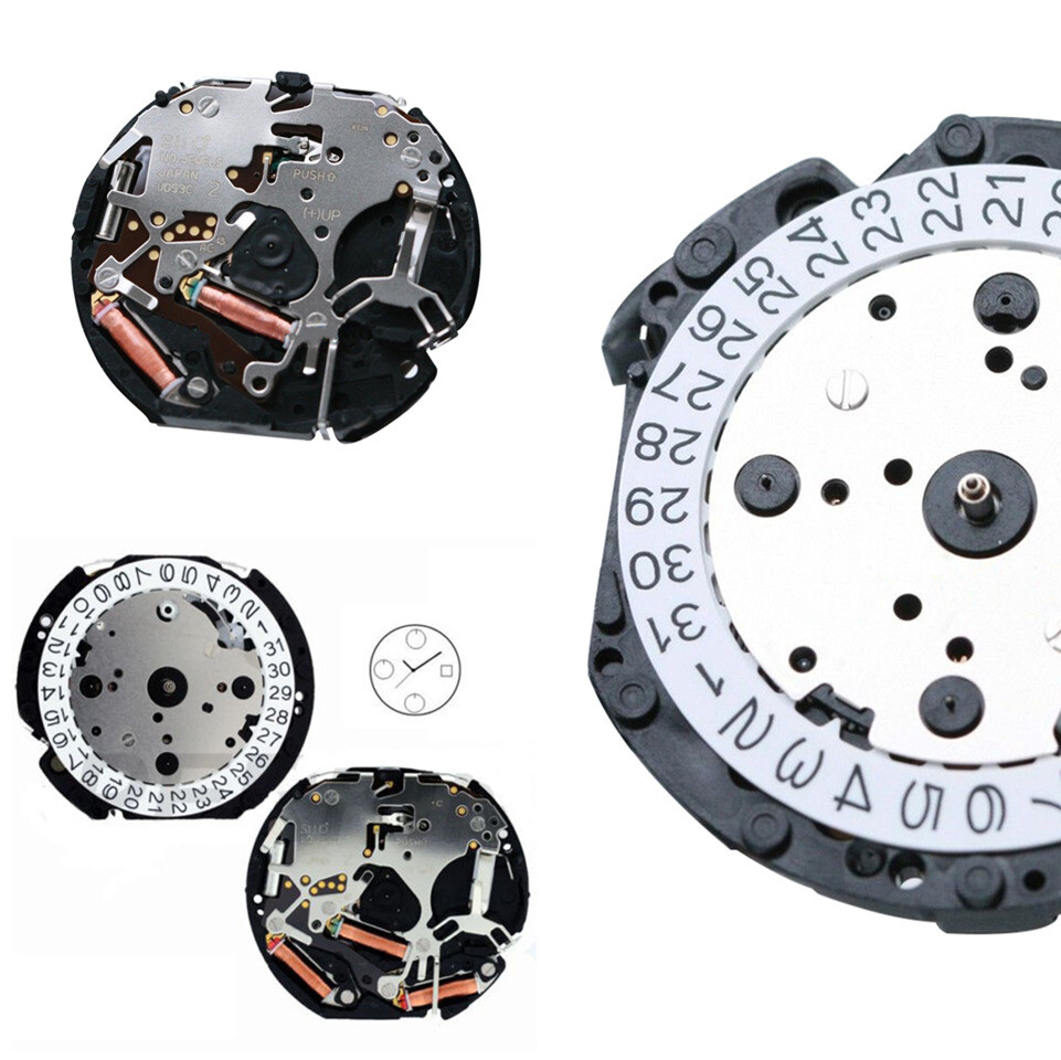 Date @ 4.30 Quartz Watch Movement with Battery For JAPAN VD SERIES VD53C VD53