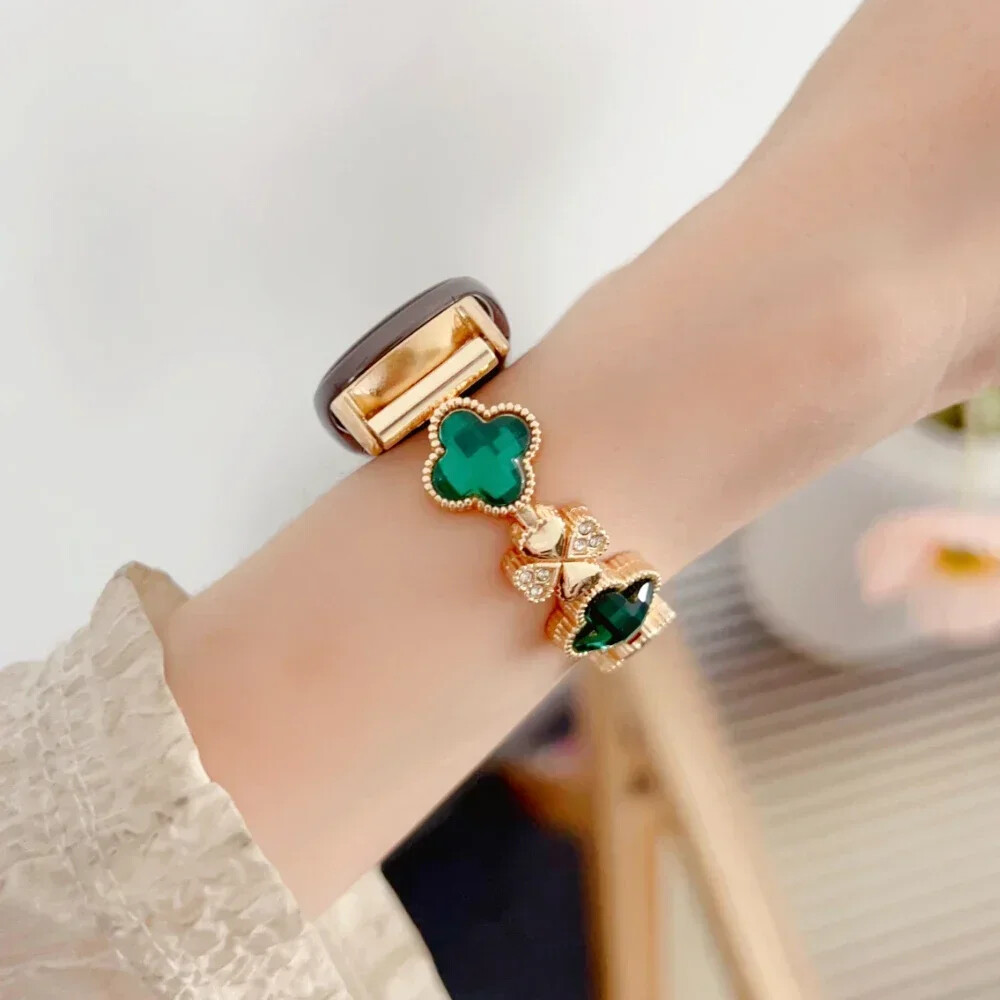 Gem Clover Diamond Metal Bracelet For Xiaomi Mi9 9 8 Pro Band Strap Replacement