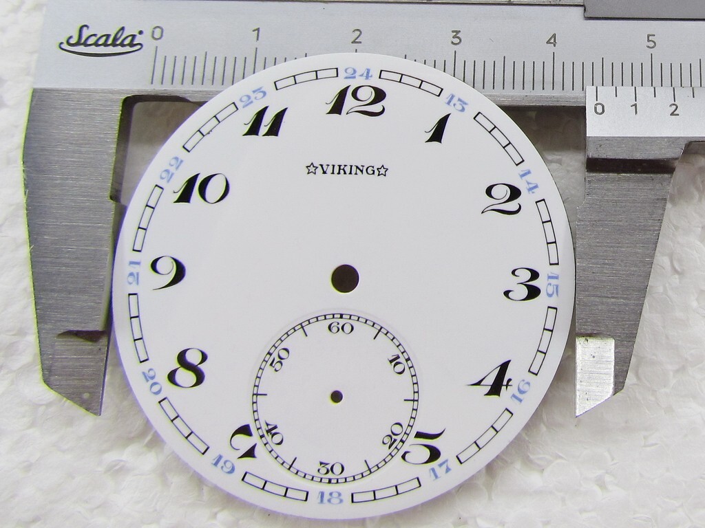 Viking Antique Swiss Original Porcelain Dial Watch-face 44,2 mm for Pocket Watch