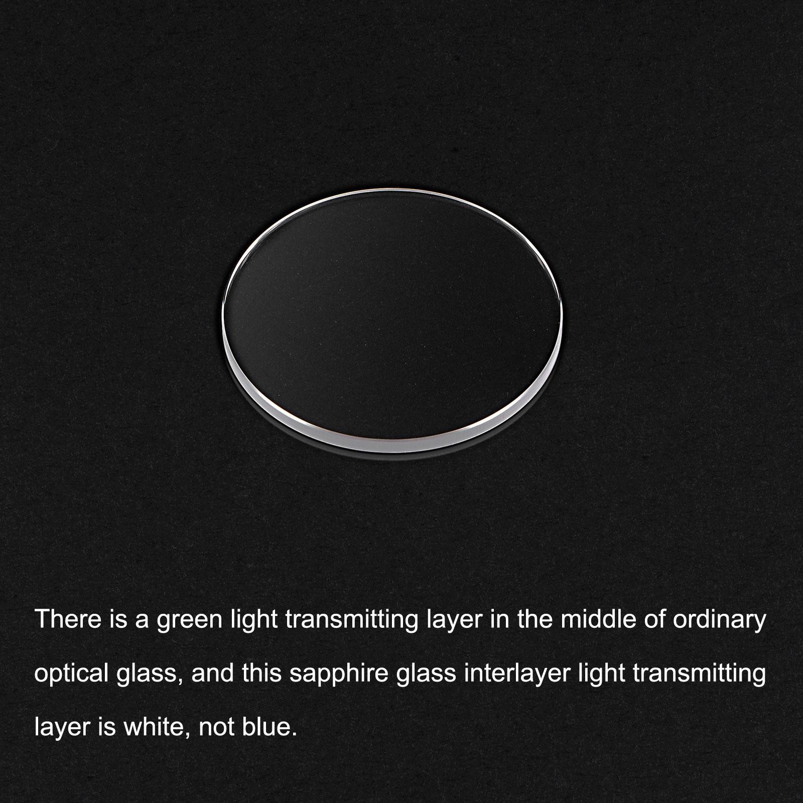 Glass Watch Round Flat Lens 27mm Dia 1.5mm Transparent Thickness