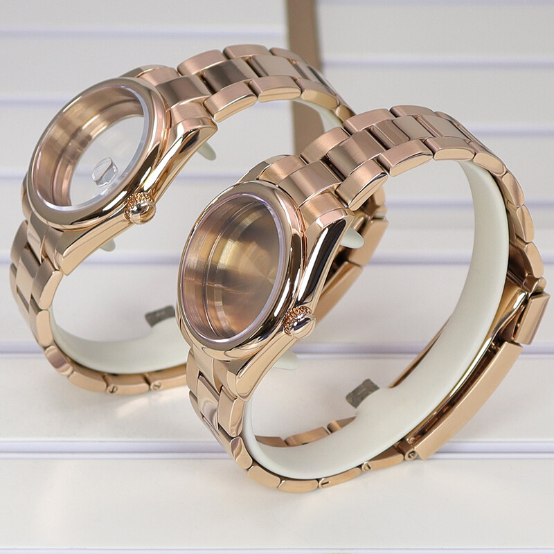 36mm/39mm Curved Bezel Watch Case Stainless Strap For SeikoNH35 NH36 Miyota8215