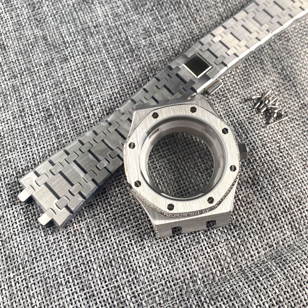 42mm Stainless Steel Watch Case Chapter Ring Sapphire Glass Fit Japan NH35 NH36