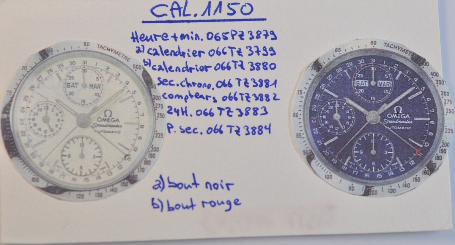 Omega speedmaster watch hands 3521.30 3821.30 175.0054 3523.81 3523.80 3823.80