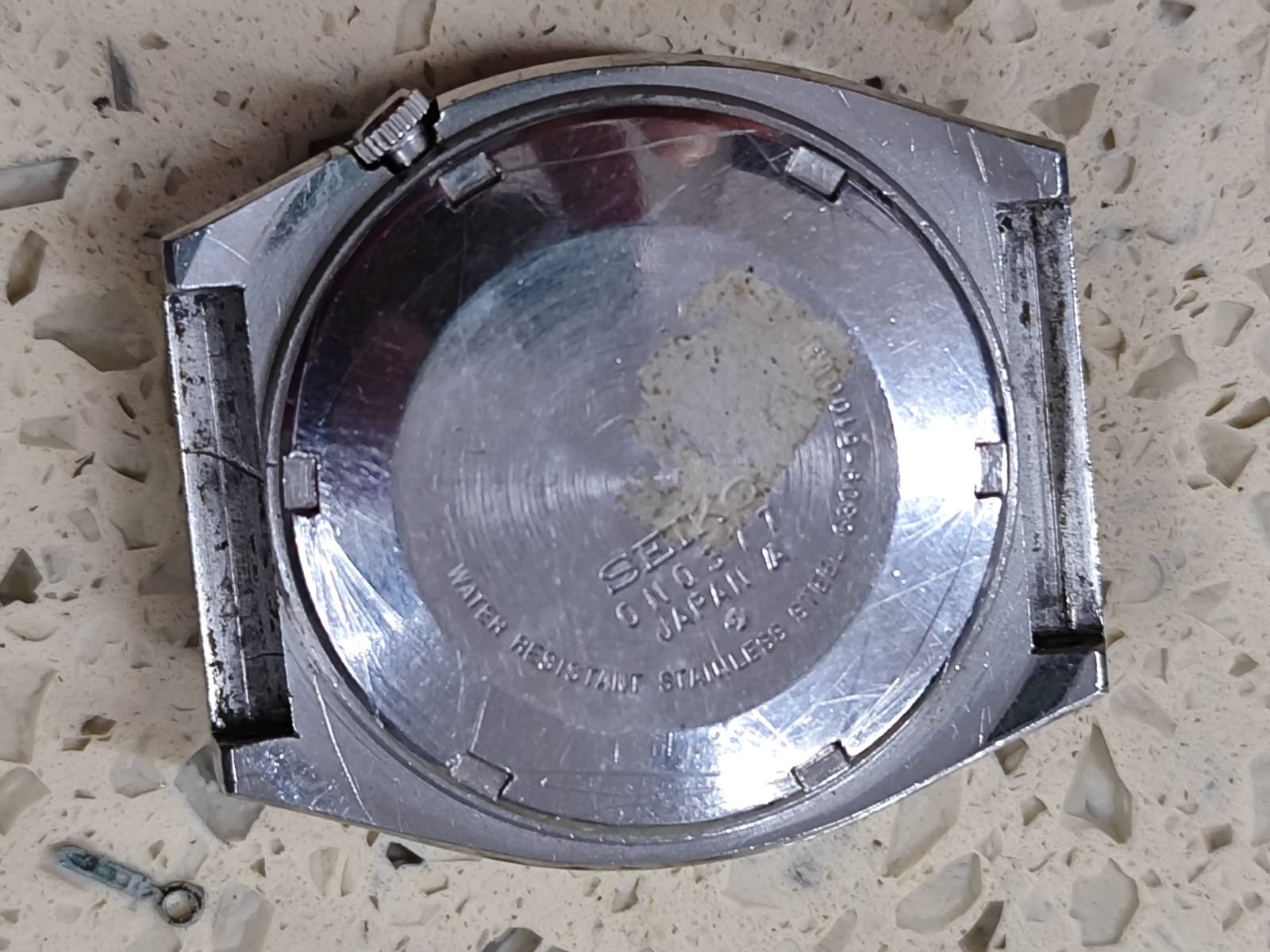 SEIKO 6309-5100 Part CASE & Back case $ CROWN & Steem Used