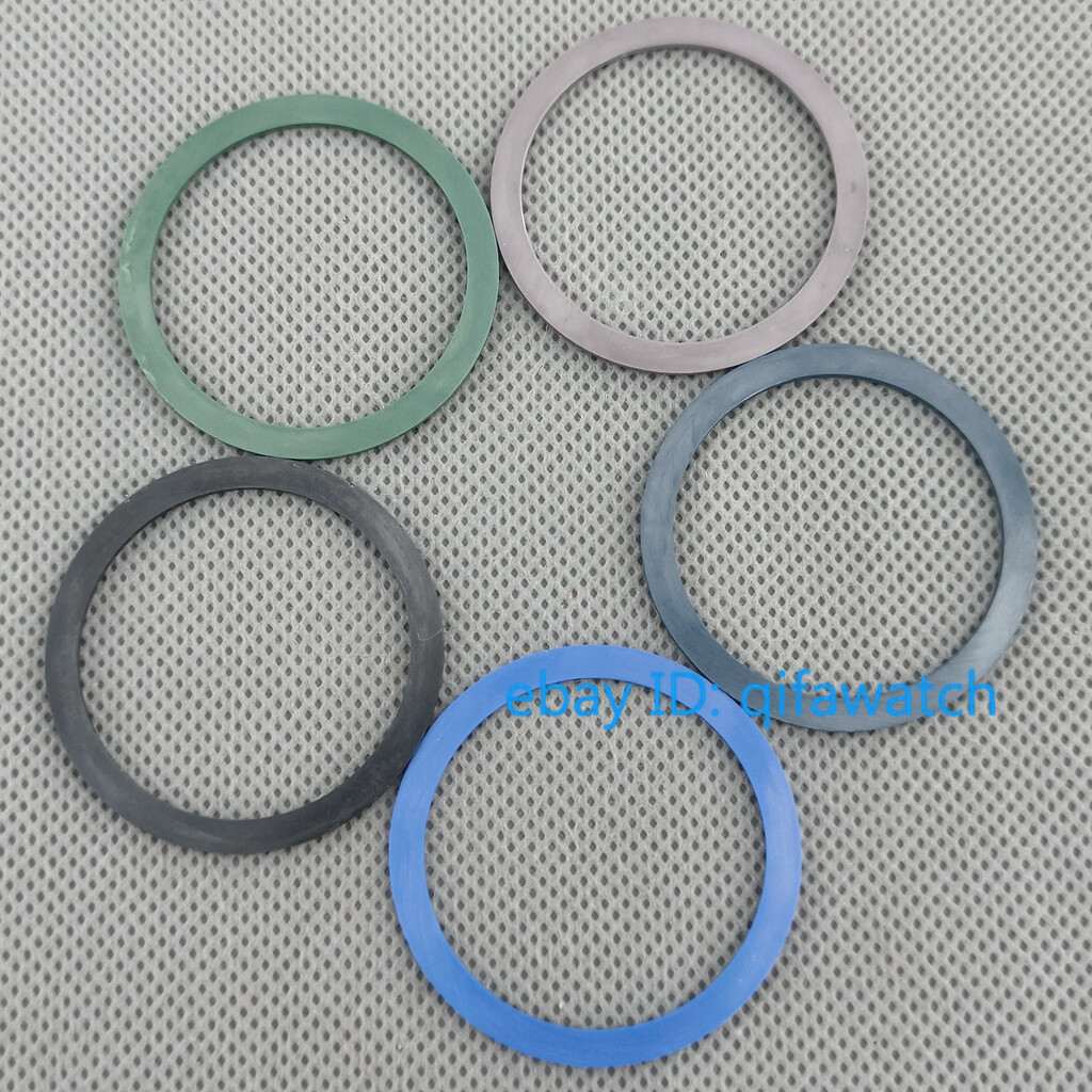 38mm flat bezel green blue black ceramics luminous bezel Insert Fit Watch