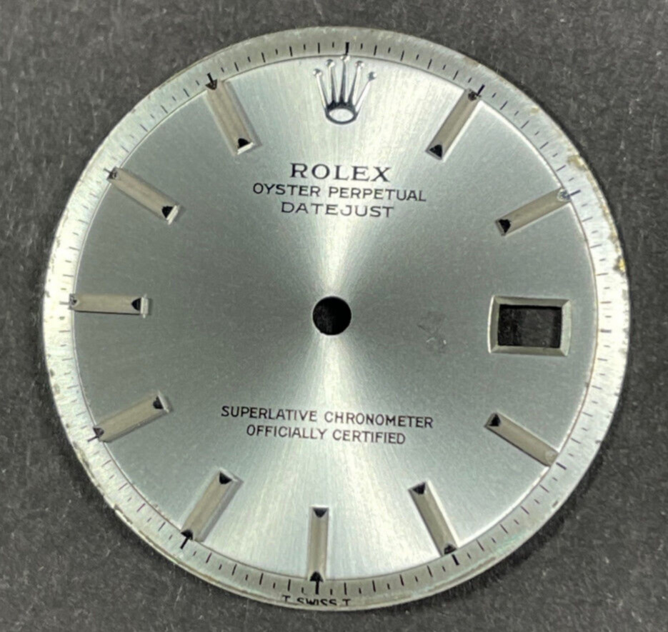 Vintage Rolex Oyster Perpertual Datejust Watch Dial For 36mm Case 1601 1603 1600