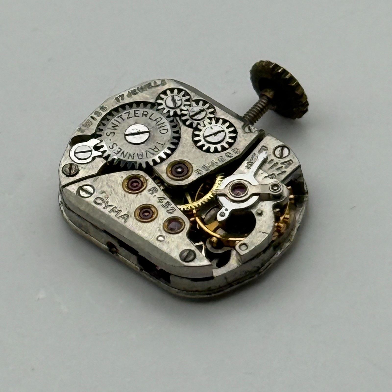Cyma R433 Watch Movement Tavannes 17Jewels Swiss Manual Wind Parts Repair 11.3mm