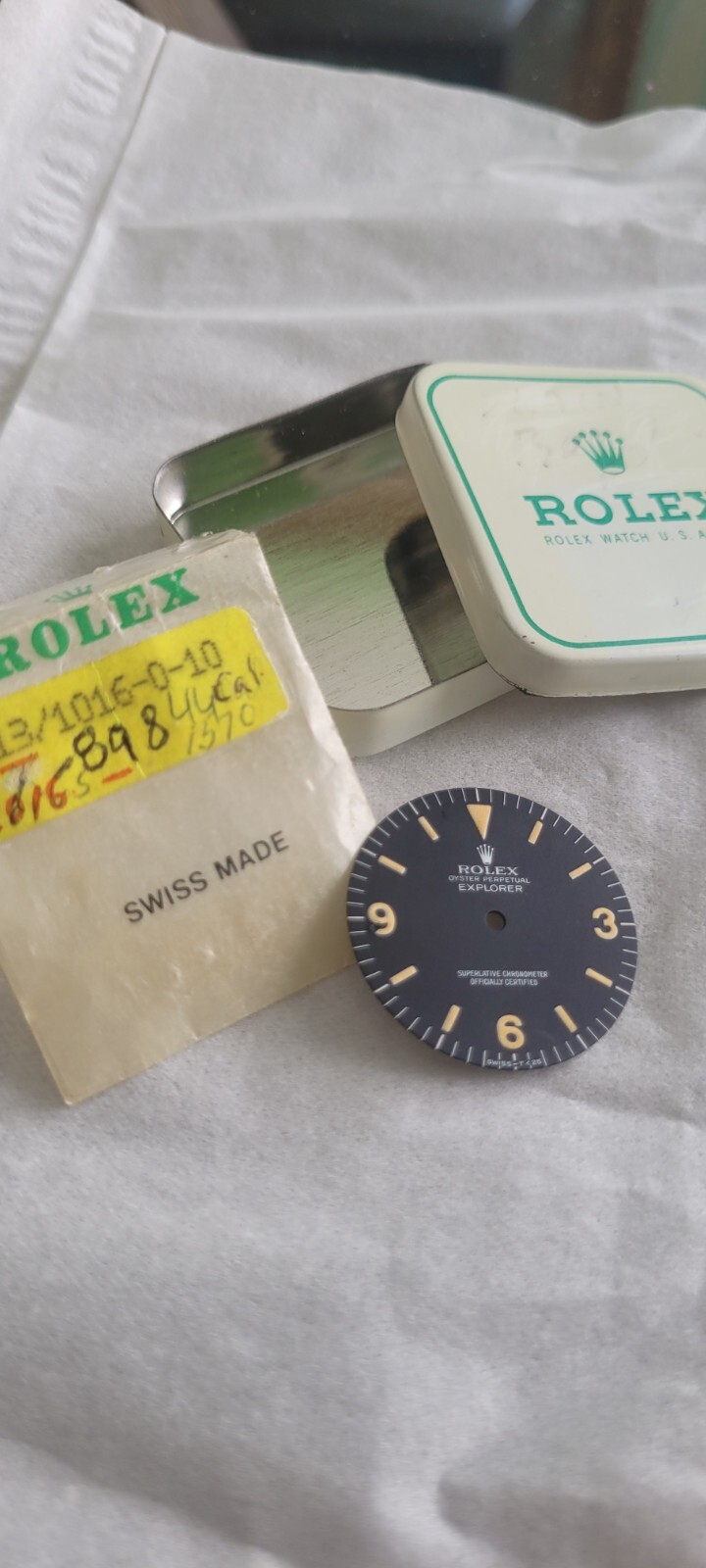 Vintage 100% original Rolex 1016 Explorer I dial.Tritium Matte,beautiful Patina!
