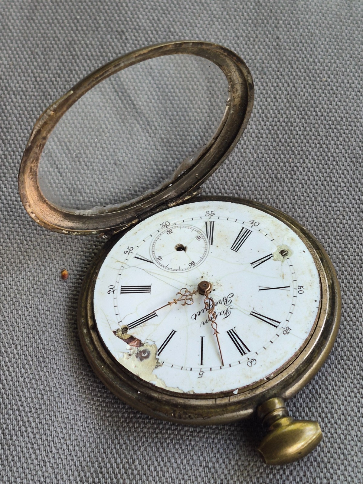 Vintage Swiss Facon Breguet Pocket Watch Bridged 15Jewels RUNNING