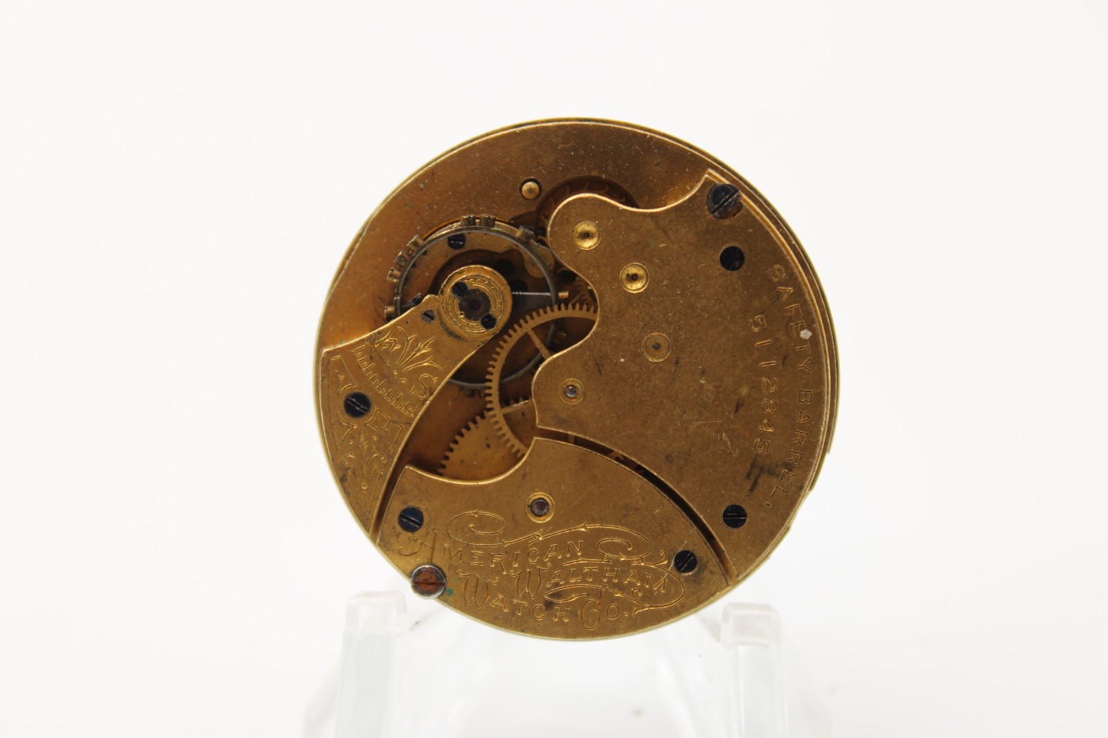 1891-1892 WALTHAM POCKET WATCH MOVEMENT 5112845 GRADE: J 6s 7j (F4C2)