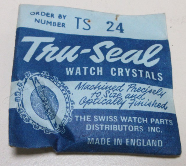 TRU SEAL ROUND WATCH CRYSTAL TS 24 WATCHMAKER REPLACEMENT PART #344
