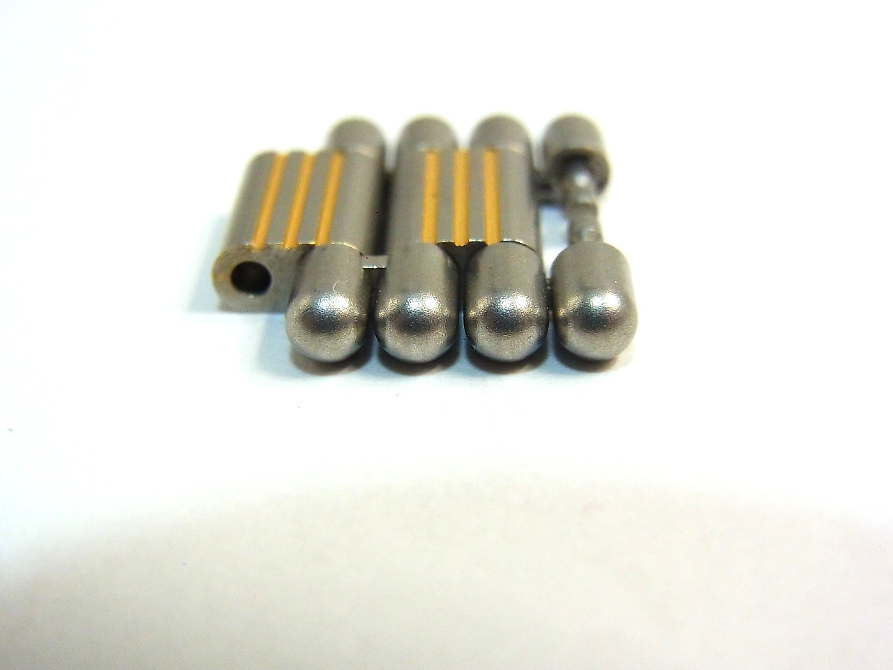 Cartier Must 21 Watch 17mm Genuine SS Link Band Bracelet Parts 2pcs set Mint (c