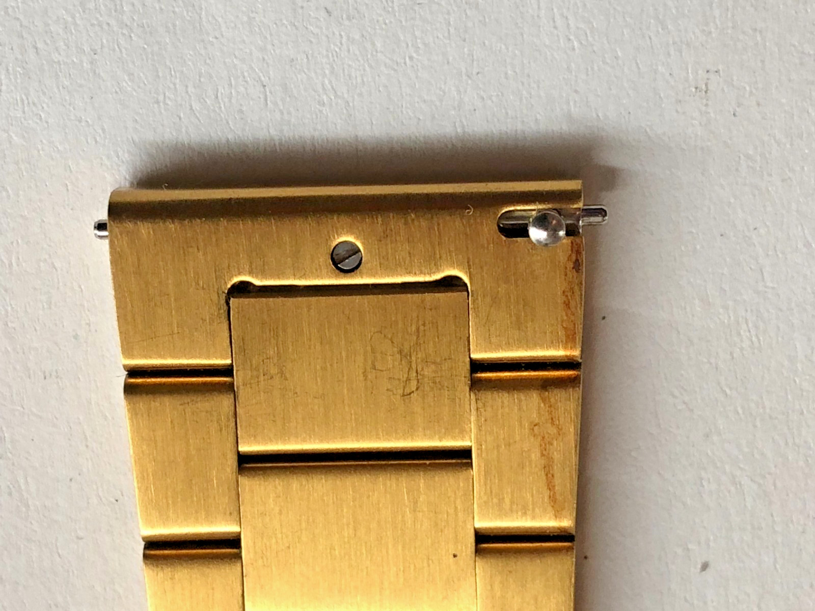 HappieWatch 20mm Gold Plated Stainless Steel Butterfly Fastening Watch Bracelet