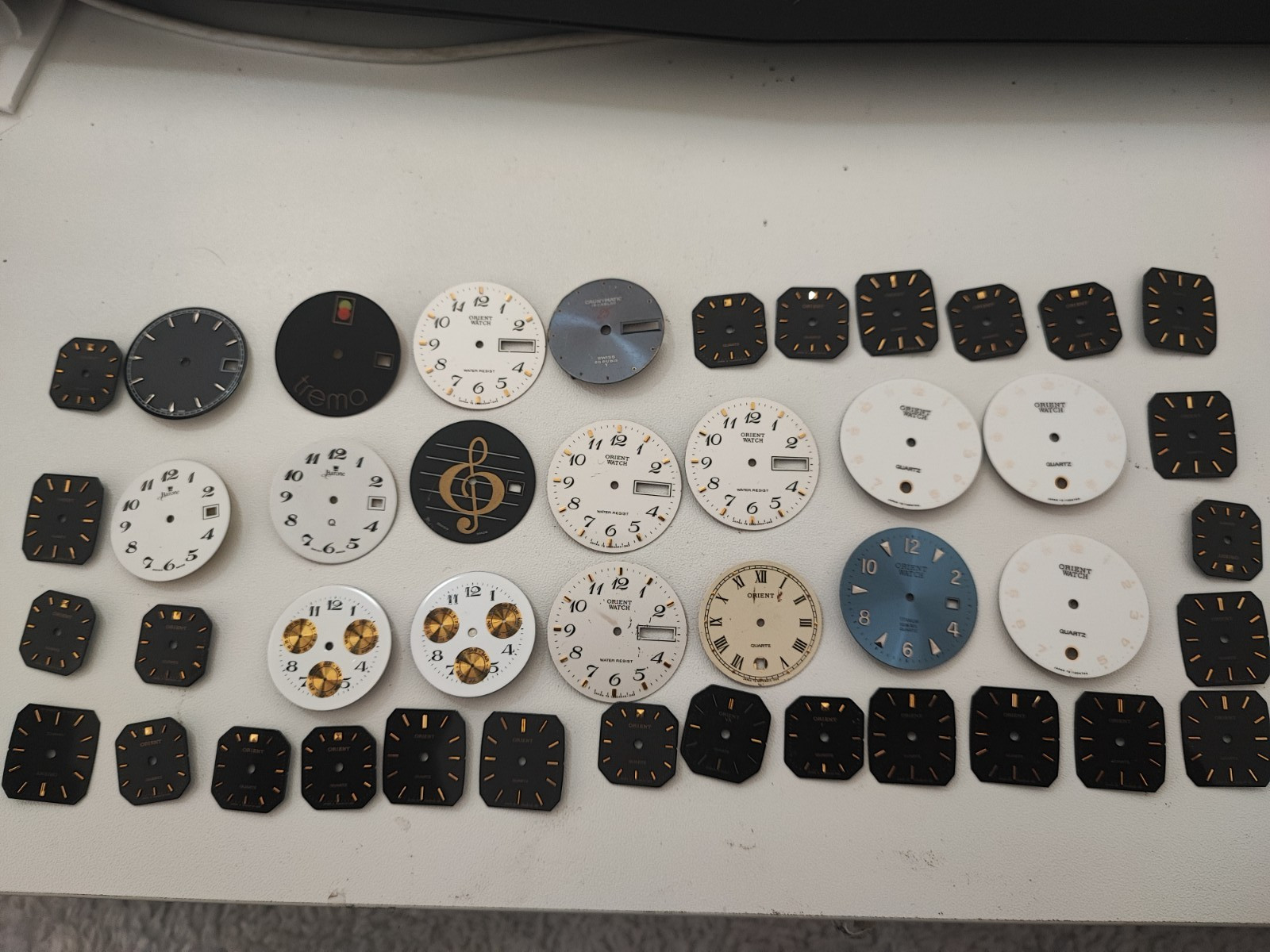 Watch Dial lot mix orient, trema, barone, others