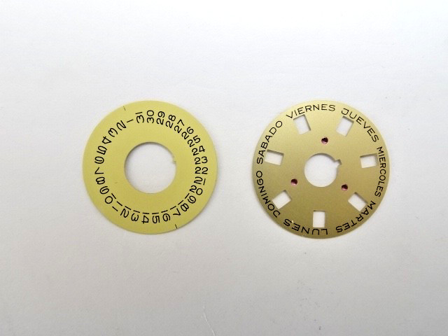 Genuine Rolex 1555 1556 Caliber Spanish Beige Watch Day Date Disc new condition