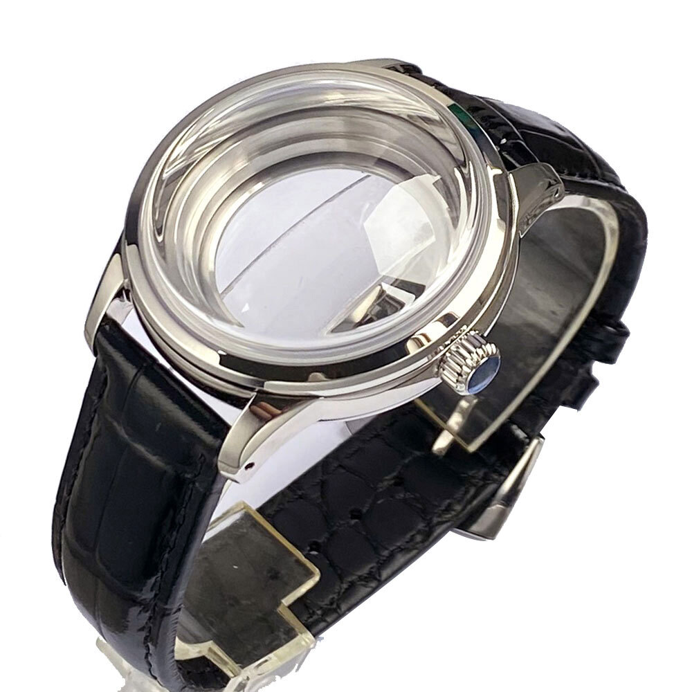 Tandorio 40mm Watch Case For NH35 NH36 2824 Automatic Double Bow Sapphire 200M