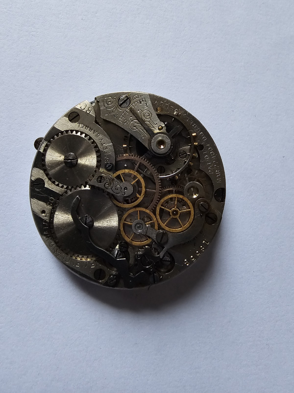 New England Co Cronograph Pocket Watch Movement For Parts Or Restored …