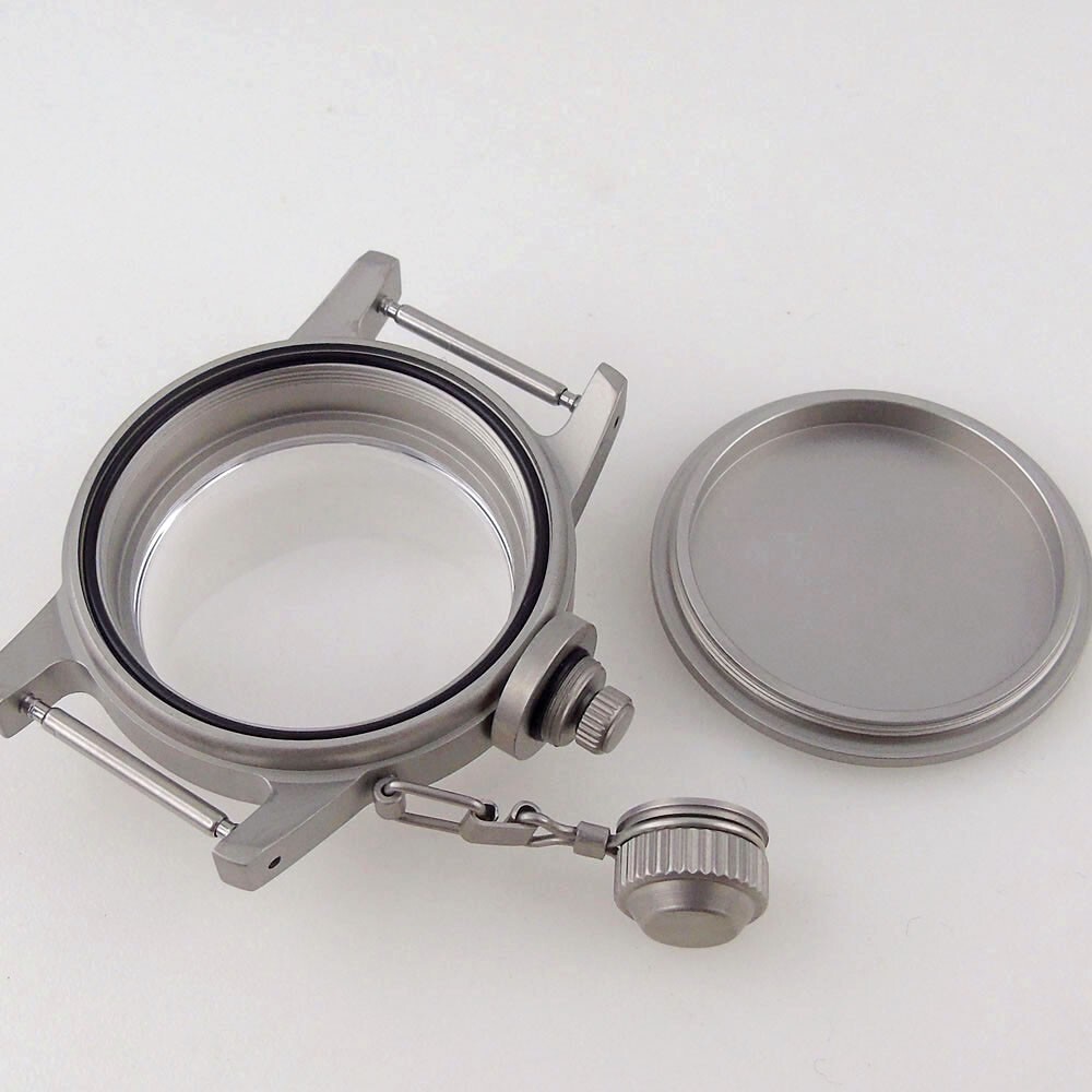 36mm Sandblast Watch Case+Sterile Dial+Hand Bow Sapphire Glass Fit NH35A NH36A