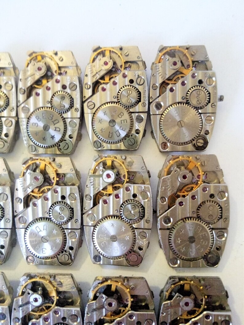 LOT of 8 Watch Movements Steampunk Parts Altered Art