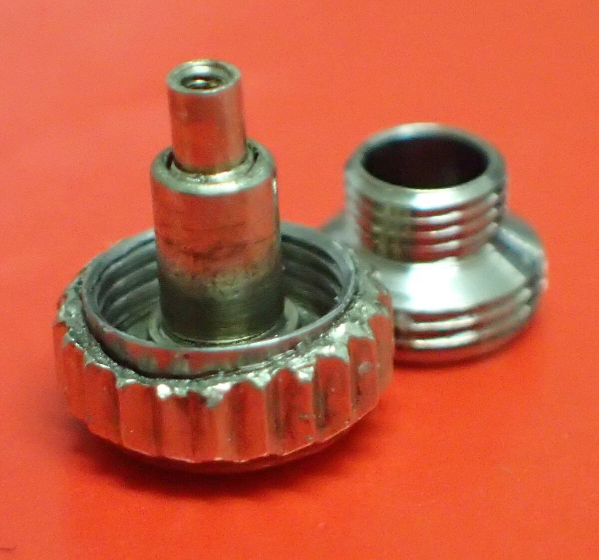 ROLEX 6mm White Gold Crown & Tube 600-4 Day-Date For Parts/Repair