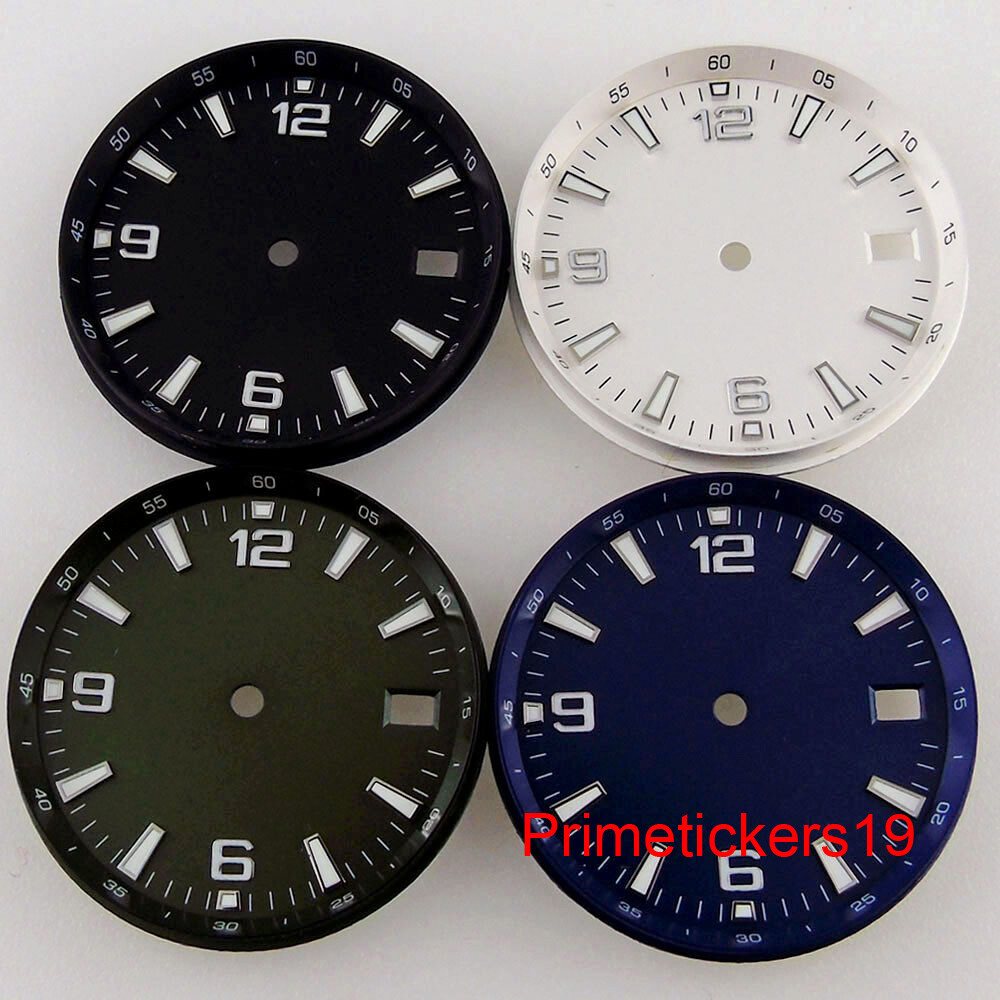 31mm*2.8mm Sterile Watch Dial Face Date Window Spare Part Fit NH35 NH36 Movement